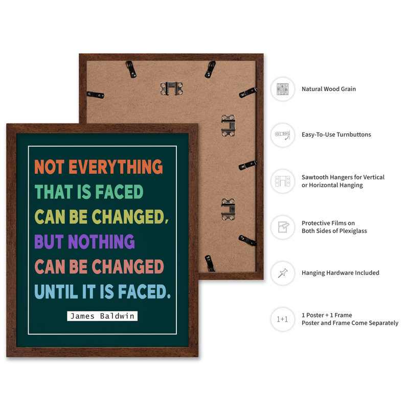 Rien ne peut être changé, 18"H x 24"W, Poster, Brown Framed
