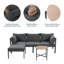 182.5cm Wide Straight Metal Patio Sectional Set