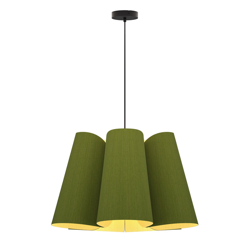 Luminaire suspendu simple 1 lumière Julieta, Vert