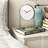 Kyles No Numbers Metal Quartz Movement / Crystal Tabletop Clock in Grey
