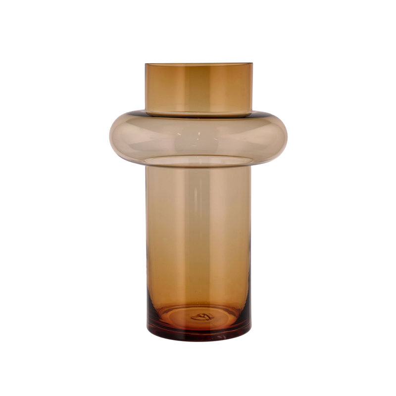 Dalphond Glass Table Vase, Brown/White/Pink, 40cm H x 27cm W x 27cm D