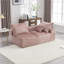 Canapés-lits en chenille de détente à 2 places Sofas Couches, petits espaces | Chenille | Rose