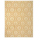 Flatweave Wool Floral Area Rug
