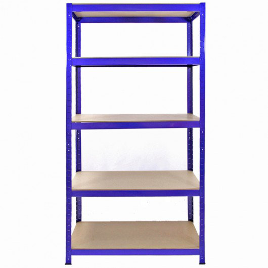 Height -Adjustable Shelving Unit, Blue, 180cm H x 90cm W x 45cm D