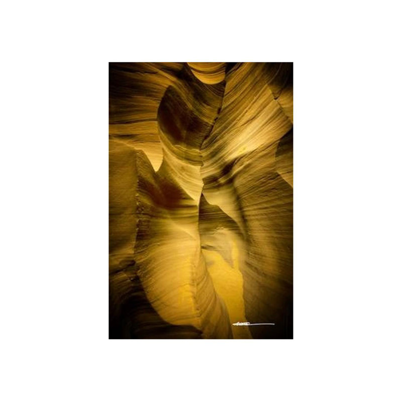 «Antelope Canyon II» par Mitchell Bloch - impression, H 60 po x l 40 po, Image au pinceau gel