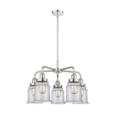 Alvi 5 - Light Glass Dimmable Chandelier