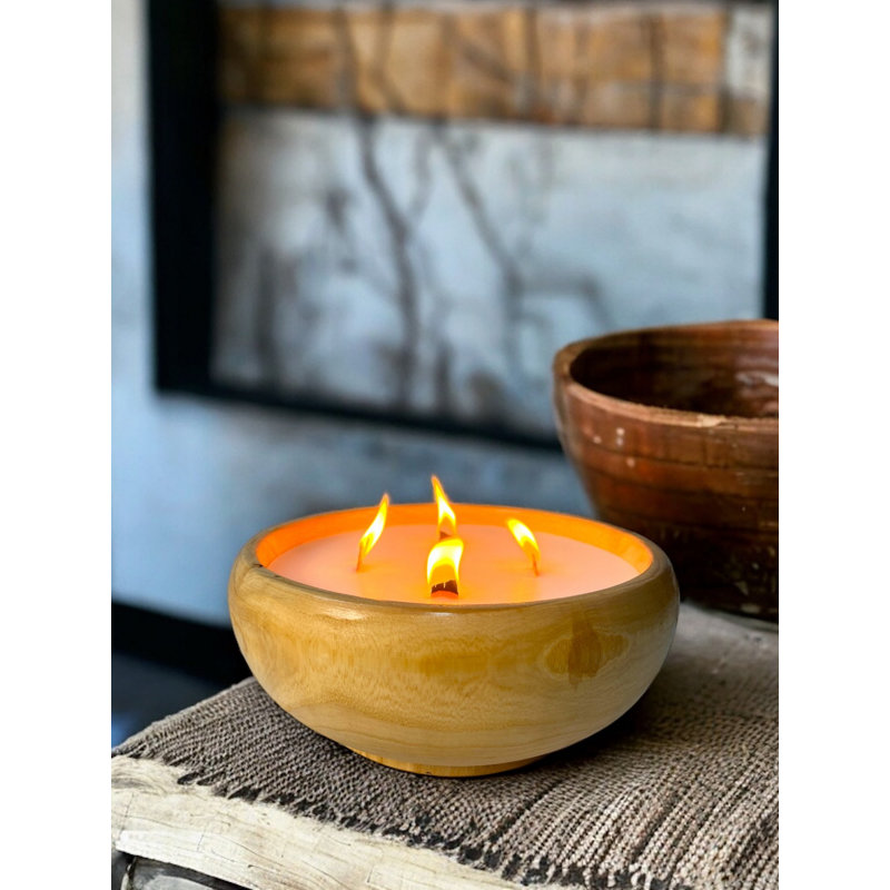 Wood Tabletop Candlestick