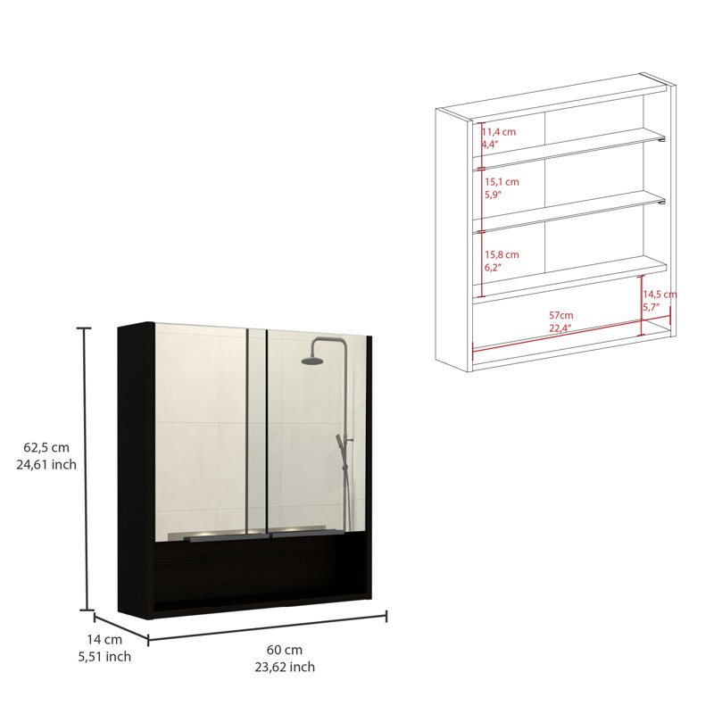 Judson Bathroom Cabinet, Black