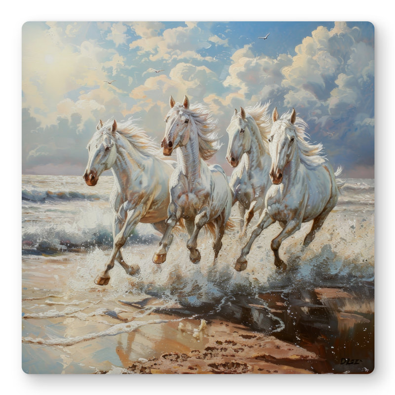 Splash - Beige Metal Print for Stylish Home Decor