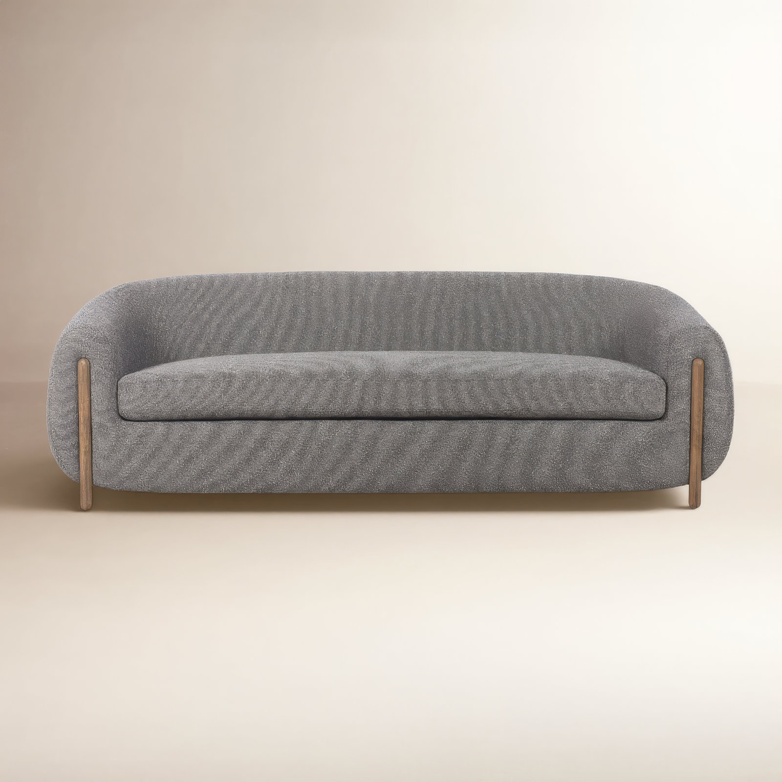 Amaryllis 87'' Upholstered Sofa, Capri Ebony Textured Weave