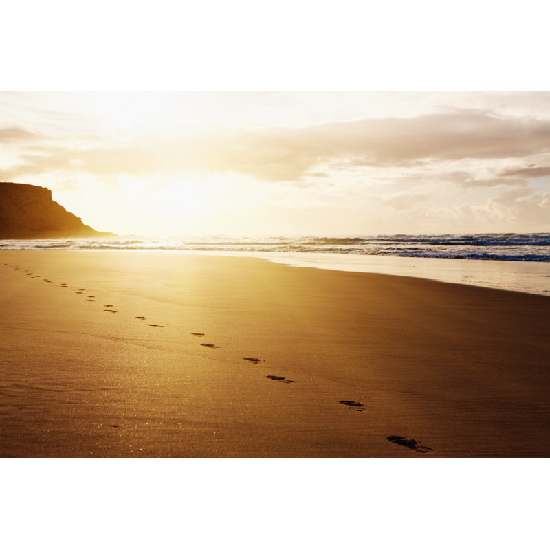 Lone Beach Stroller - Wrapped Canvas Print, 61cm H x 91cm W