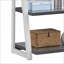 Échelle à 5 niveaux, support de rangement moderne avec structure en bois d'hévéa Tablettes en bois aggloméré | Bois massif et panneau de fibres à densité moyenne-162427087