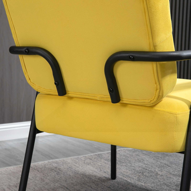 Fauteuil rembourré en velours
