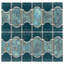 Carreau de mosaïque en porcelaine bleu / vert / beige Montego