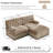 L-shaped, breathable, comfortable fringe-trimmed sofa-128969665-128969666