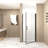 Shower Door  - Matte Black Aluminum Frame Material, Half Frame,1/4"(6Mm) Tempered Glass Explosion Proof Film-124402388