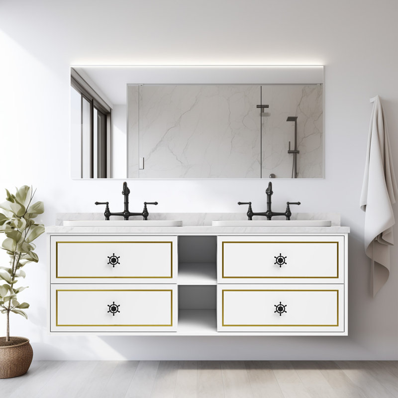 Base de meuble-lavabo double 60 po