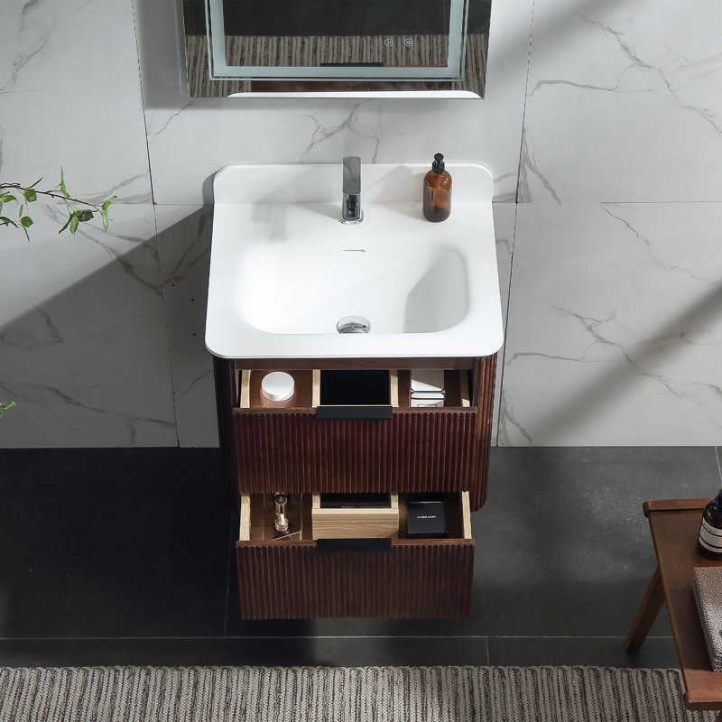 Meuble-lavabo mural de style médiéval 24 po