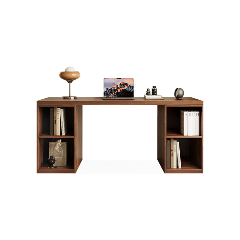 Bureau rectangulaire en bois massif brun noisette, H 29,53 po x l 62,99 po x P 23,62 po