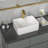 16" L x 12" W Rectangular Bathroom Sink White Ceramic Vessel Sink with Faucet Hole