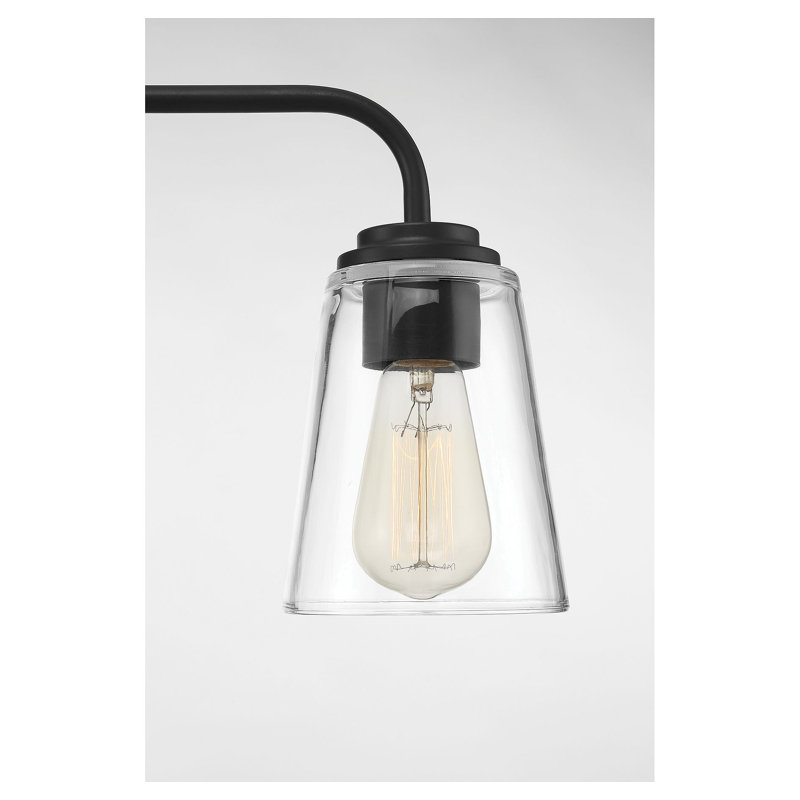 Luminaire pour meuble-lavabo de salle de bain 3 lumières Meridian, Noir mat