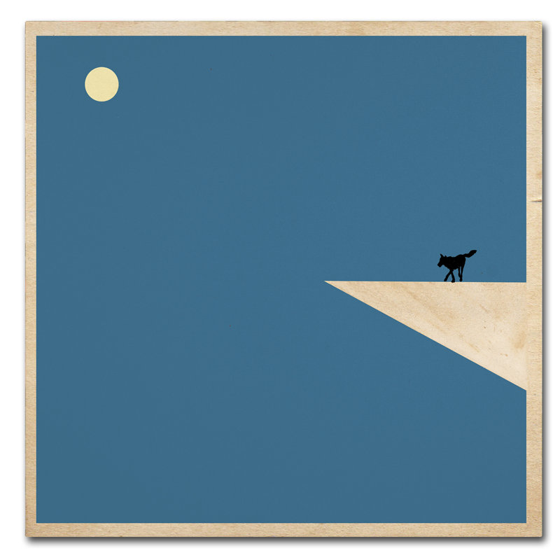 « the loup », reproduction d’impression sur toile tendue, H 14 po x l 14 po