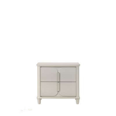 Table de chevet élégante avec tiroir et tablette ouverte, table de chevet de style rétro avec design classique et poignée en métal