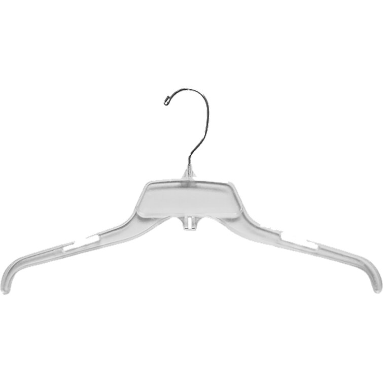 Matte Black Plastic Top Hanger, Space Saving Hangers with Notches