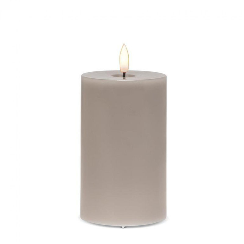 Bougie à DEL sans flamme, 5" x 3" Flameless, Gris