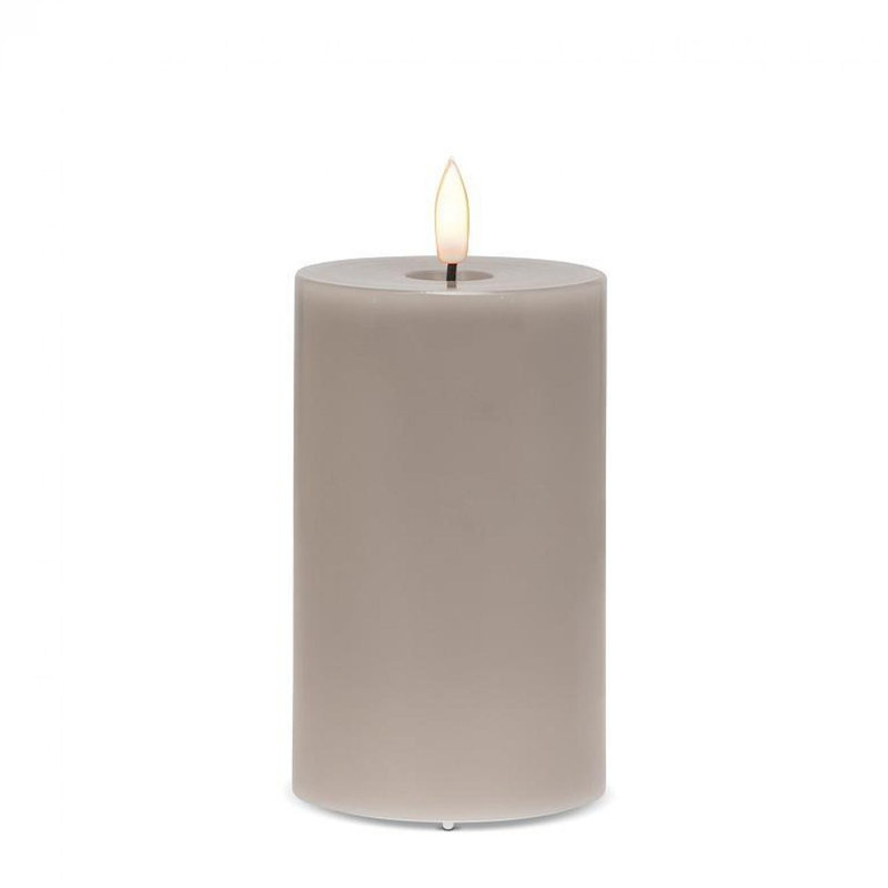 Bougie sans flamme sans parfum avec support en plastique, H 5 po x l 3 po
