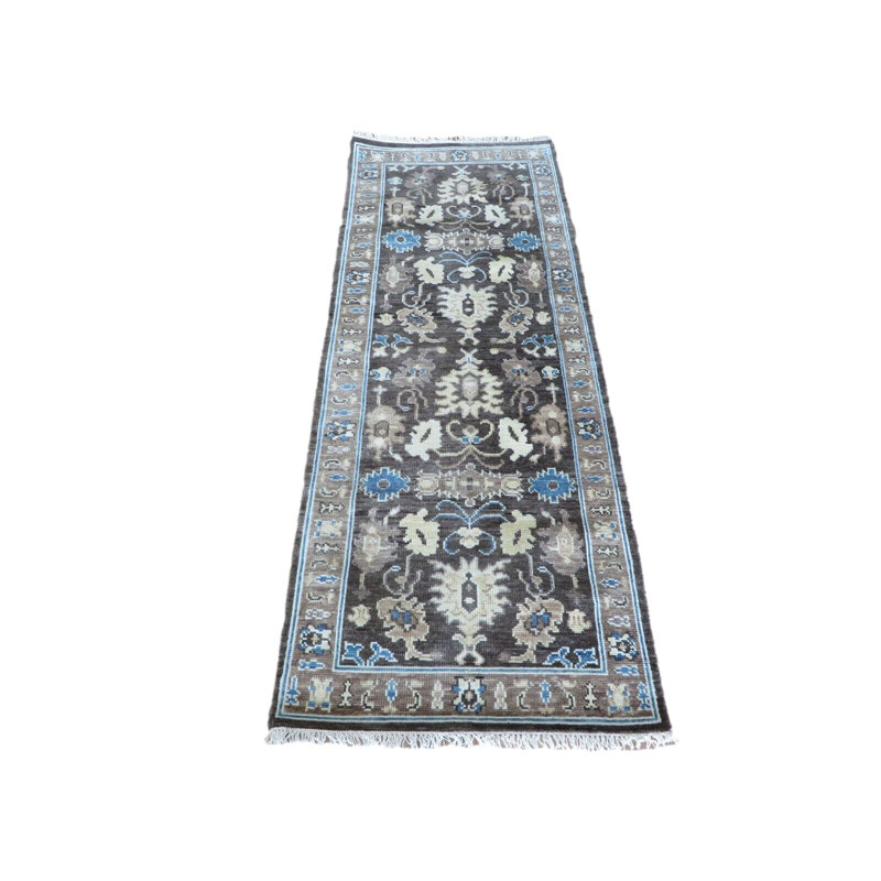 Greth One-of-a-Kind 3'1" X 8'1" Wool Area Rug in Brown