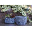 Pots de fleurs Redondo en céramique émaillée, bas et moyens, lot de 3 - Intérieur/Extérieur