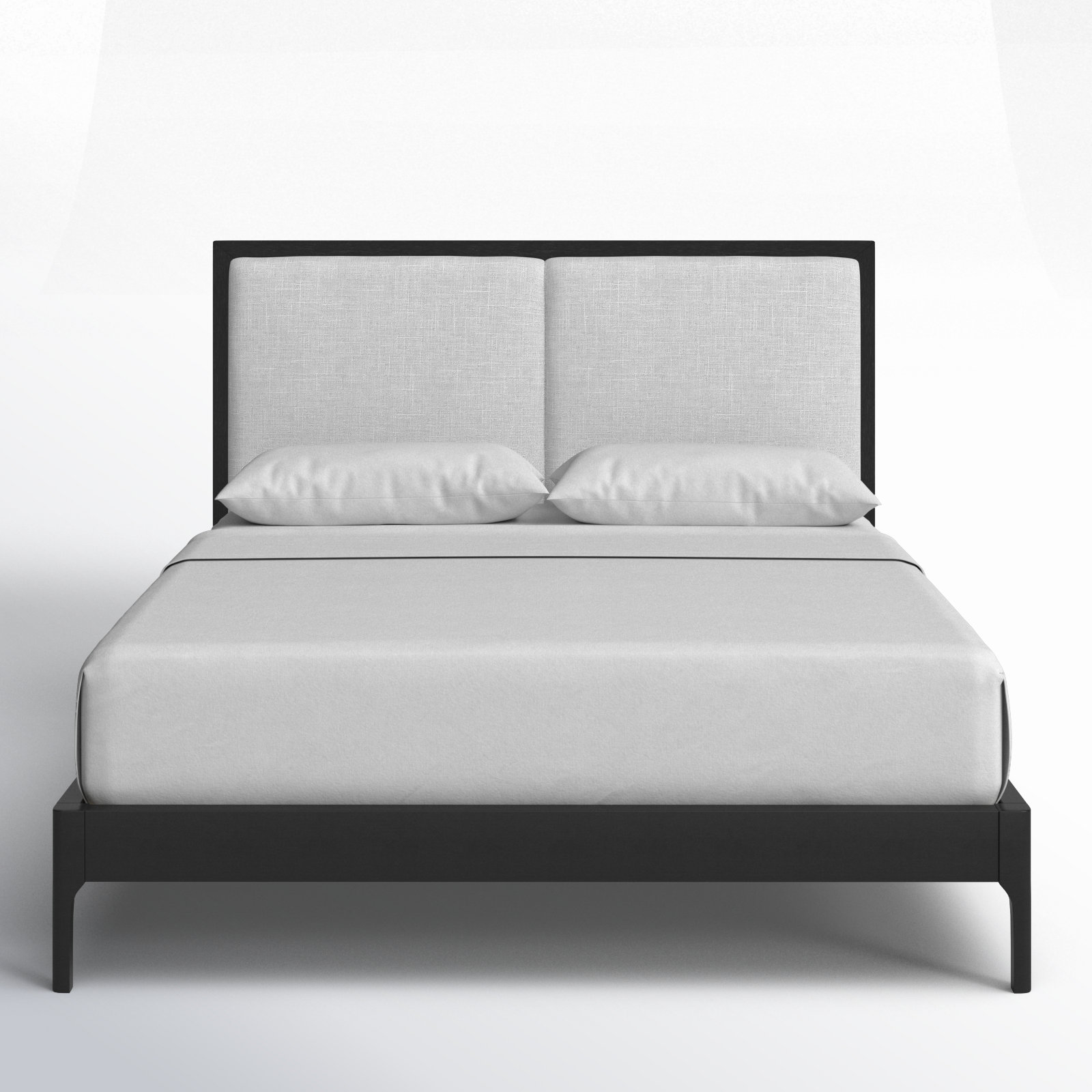 Chisa Upholstered Bed, Black, Full/Double