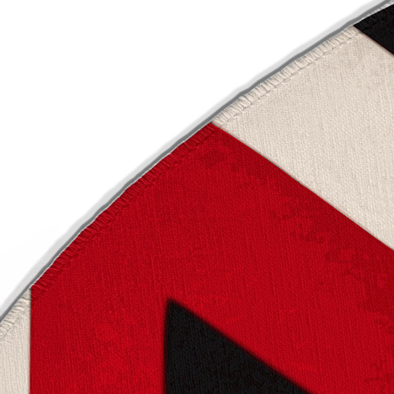 Crimson Depths Indoor And Outdoor Area Rug, Round 5'