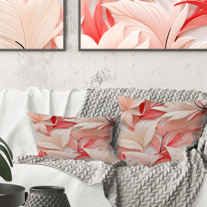 Coussin Tropical Lines, H 16 po x l 16 po