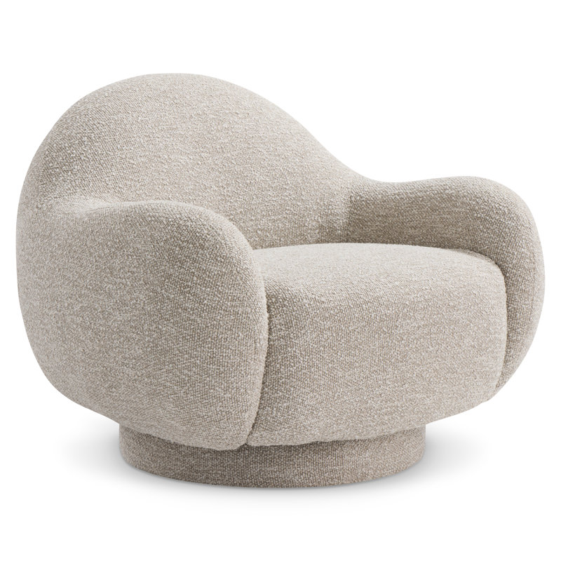 Fauteuil pivotant en tissu Pippa - Sur mesure, 5613-012