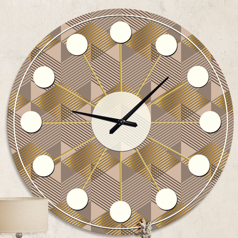 Retro Square Design V - horloge murale moderne Mid-Century, Moyenne