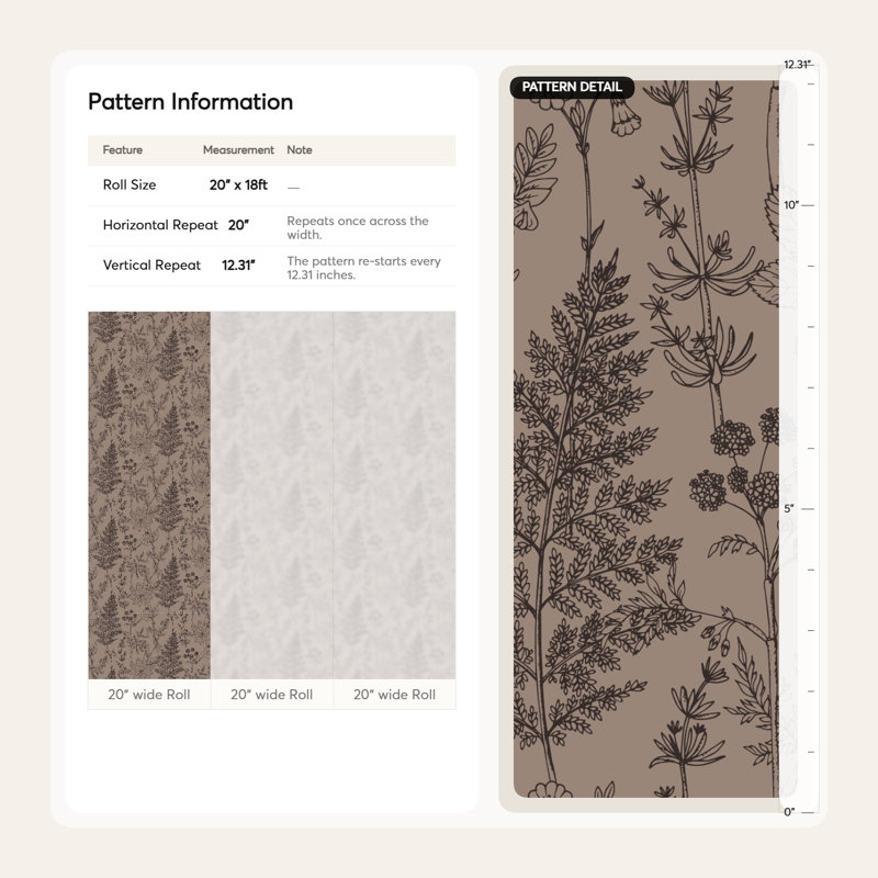 Papier peint botanique décoratif vintage