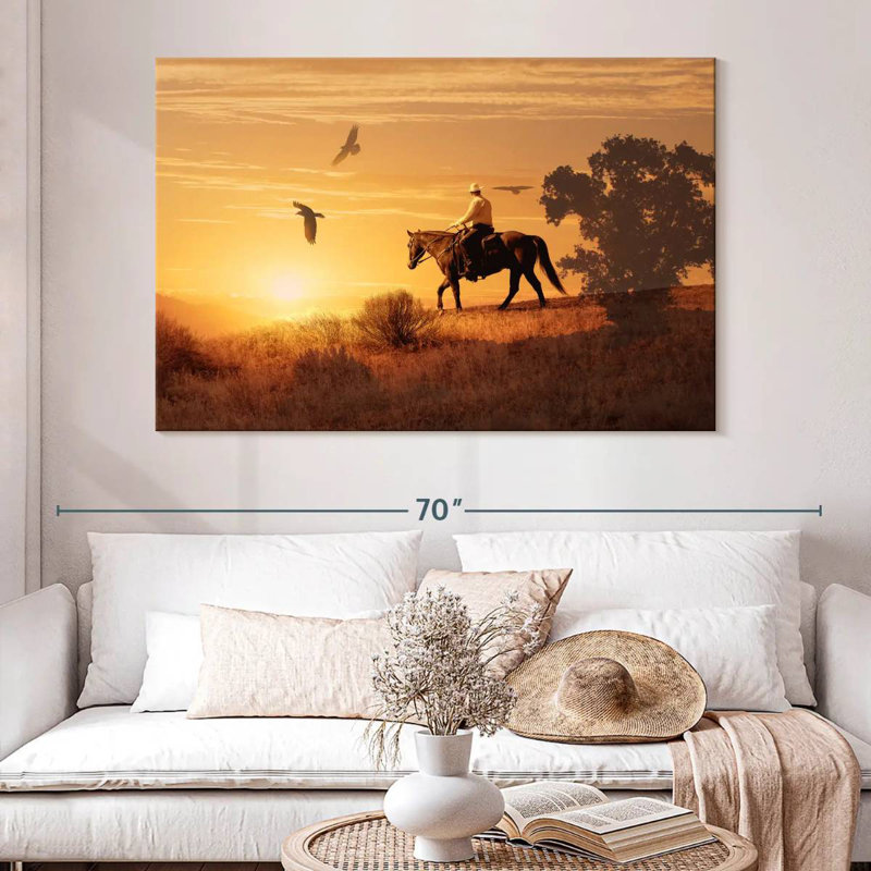 Cowboy solitaire Lelar, H 34 po x l 51 po