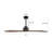  54 In. 5 Solid Wood Blades Indoor Ceiling Fan With Remote Control, Quiet Reversible DC Motor, Black and Walnut-1382801107-1404813523