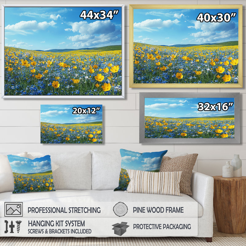 Ioseph - Floral Wall Art, Reproduction encadrée d'une seule photo, H 30 po x l 40 po, Noir