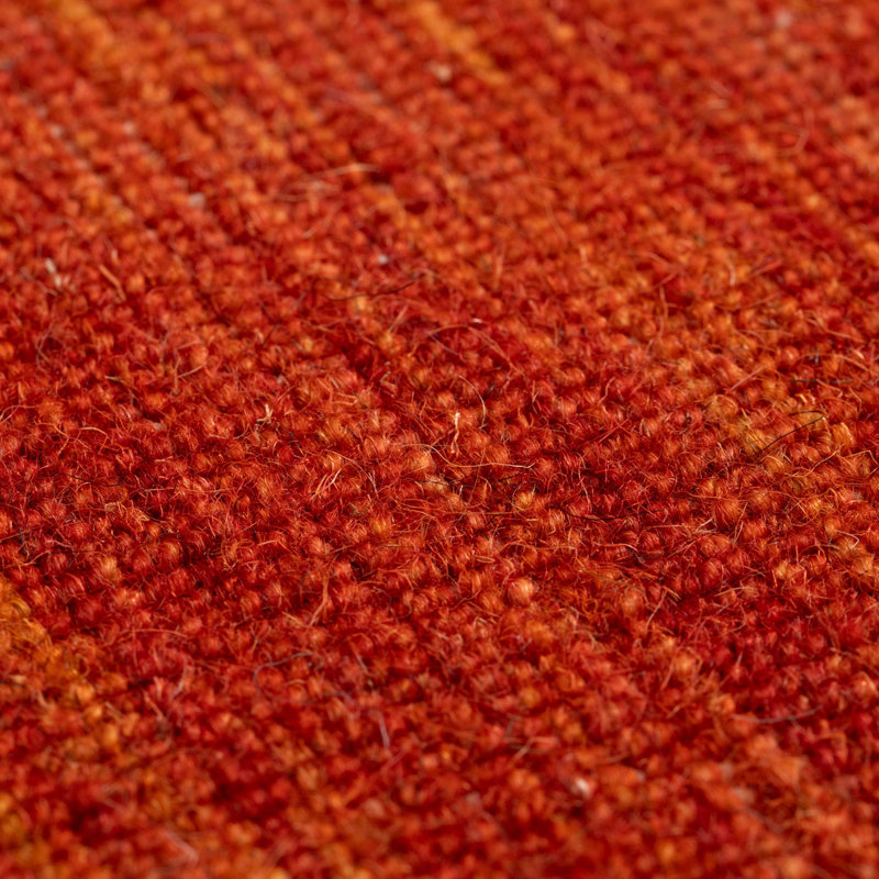 Poga Wool Hand Woven Area Rug, Rectangular 140 x 200cm, Red