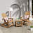 Arrlo 2 - Person Outdoor Adirondack Rocking Seating Set with Table-88382263