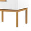 Modern White Nightstand With Drawer And Wood Legs, Minimalist Bedside Table With Handle For Bedroom, Living Room, Apartment