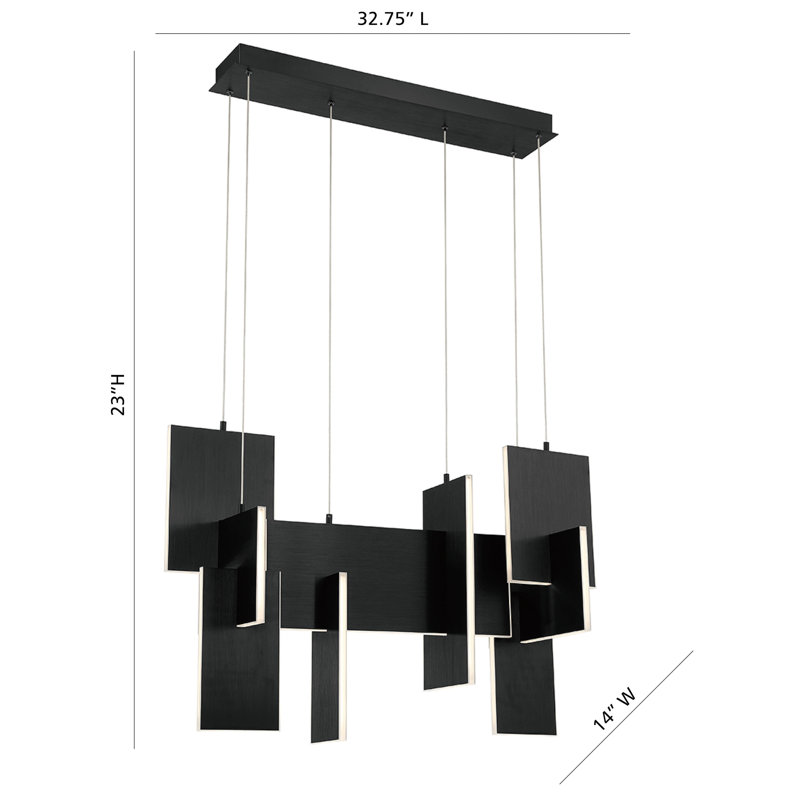Luminaire suspendu géométrique à DEL 1 lumière Coburg
