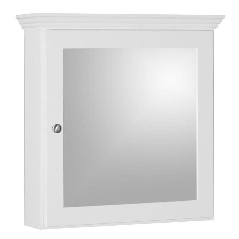 Armoire à pharmacie à fixation murale Simplicity, Blanc satiné, Droite, H 27 po x l 24 po x P 6,5 po