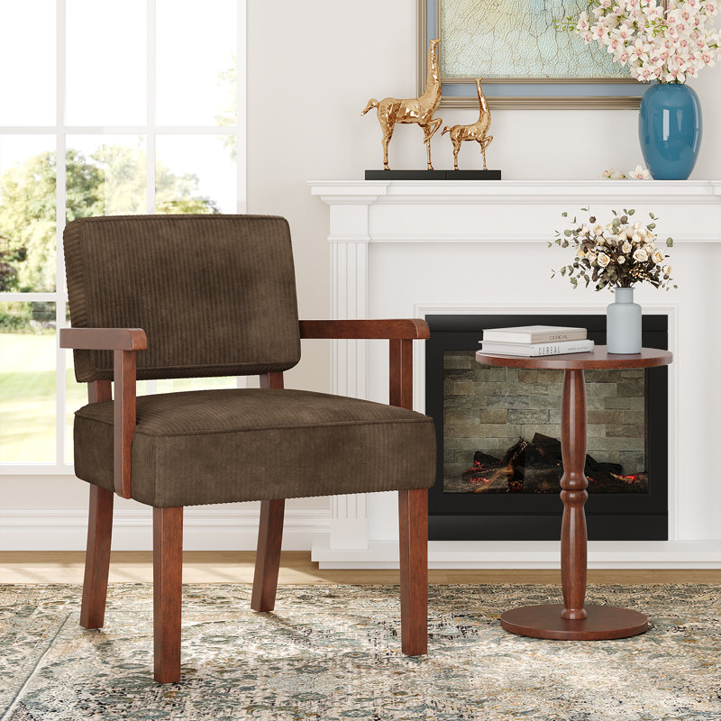 Fauteuil d'appoint Naethan, Brown Corduroy