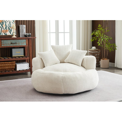 Foam Bean Bag Chairs - Ultra Soft and Durable, Filled, Chenille, Round, Ideal for Indoor and Outdoor Relaxation