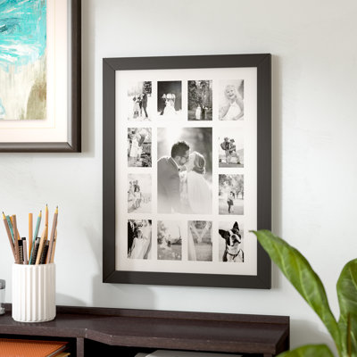 Gallery Black Matte Picture Frame with Mat