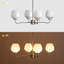 Lustre moderne 4 lumières l 30 "avec vase en verre givré pour salle à manger ou îlot de cuisine-766936929